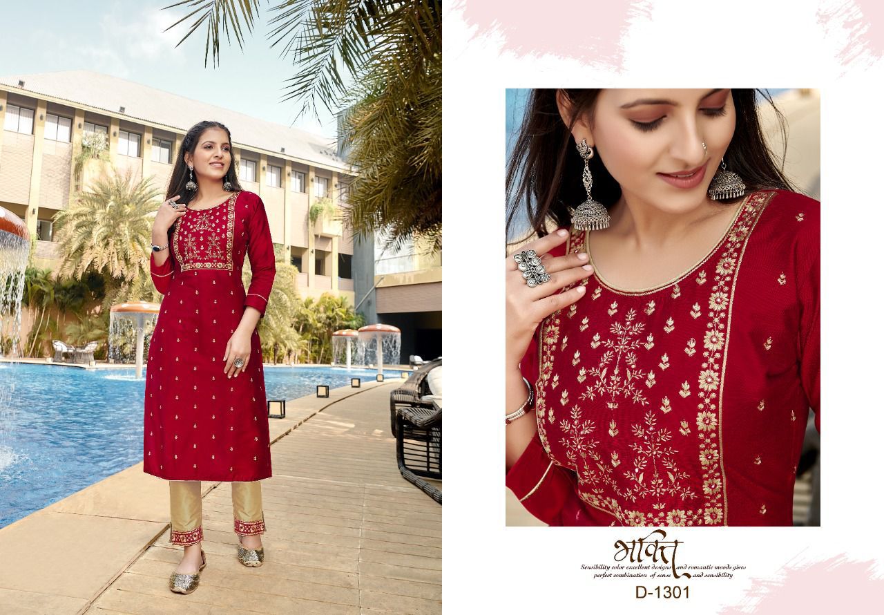 Kapil Artio Gangor Ethnic Wear Cotton Designer Kurti With Bottom Collection